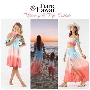 Tiare Hawaii Gradasi Soft Rainbow Mommy and Me Matching Dresses